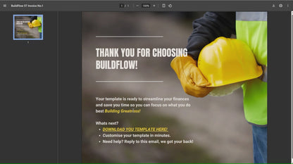 BuildFlow Company Invoice