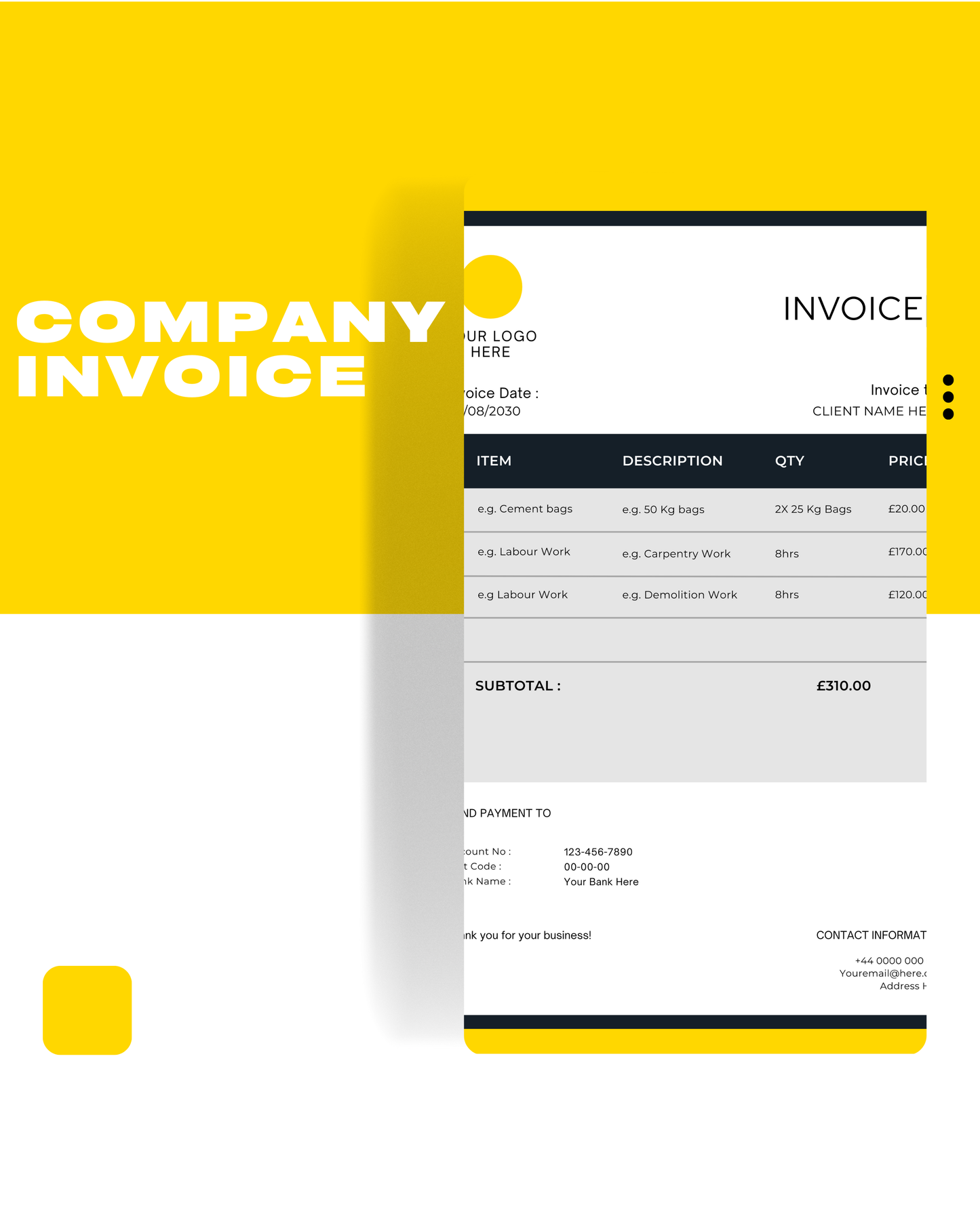 BuildFlow Company Invoice